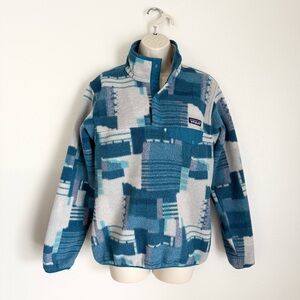 Patagonia Blue Patchwork Synchilla Fleece